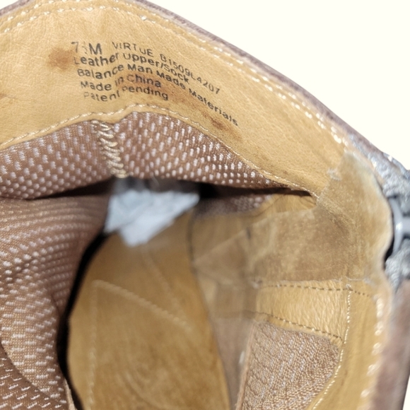 Naya Women's Soft Leather Virtue Block Heel Rustic Buckle Ankle Bootie Sz 71/2 M - Picture 10 of 13